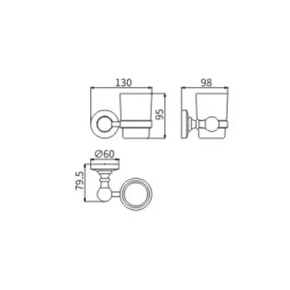 Стакан стекло Ceramalux CAPS 51302