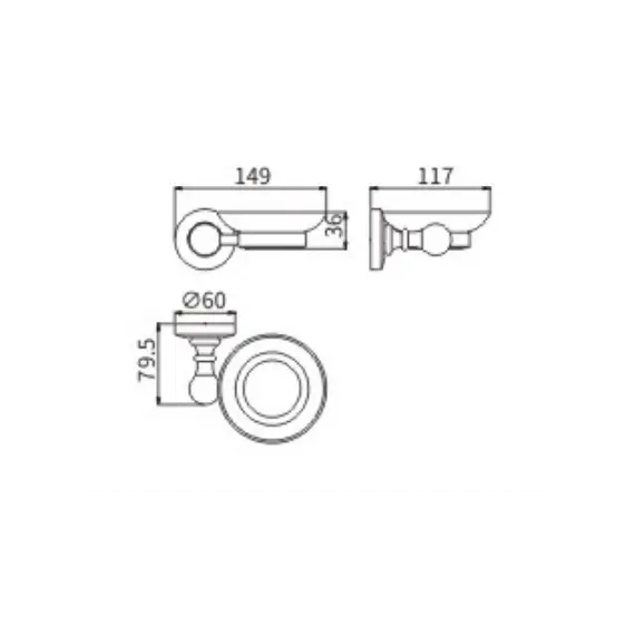 Мыльница стекло Ceramalux CAPS 51304