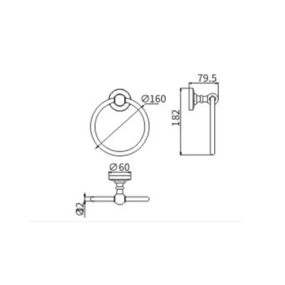 Полотенцедержатель Ceramalux CAPS 51306