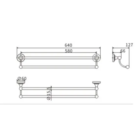 Полотенцедержатель Ceramalux CAPS 51308