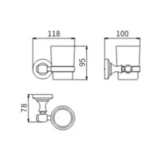 Стакан керамика Ceramalux BIANCO 52002