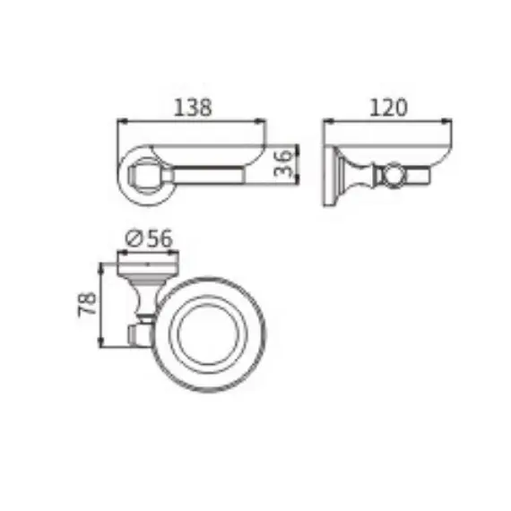 Мыльница керамика Ceramalux BIANCO 52004
