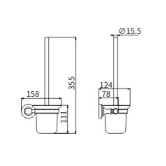Ёршик подвесной Ceramalux BIANCO 52013