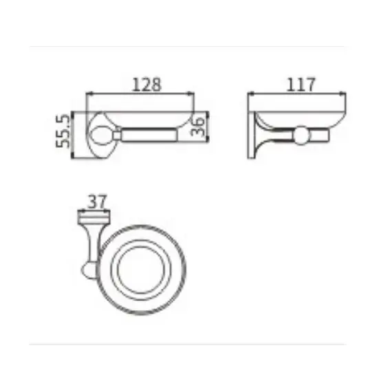Мыльница стекло Ceramalux BELL  53504