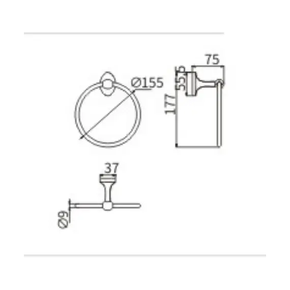 Полотенцедержатель Ceramalux BELL  53506