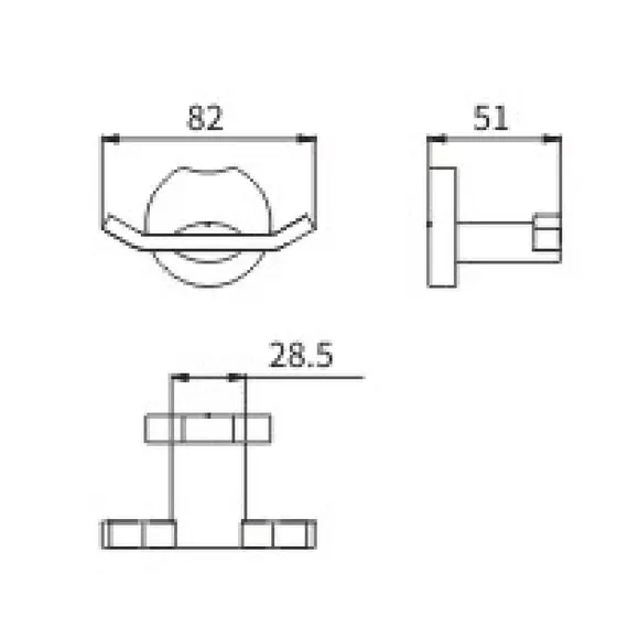 Крючок двойной Ceramalux LOFT 53901A