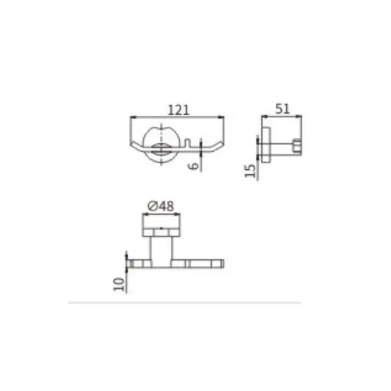 Крючок тройной Ceramalux LOFT 53901 B