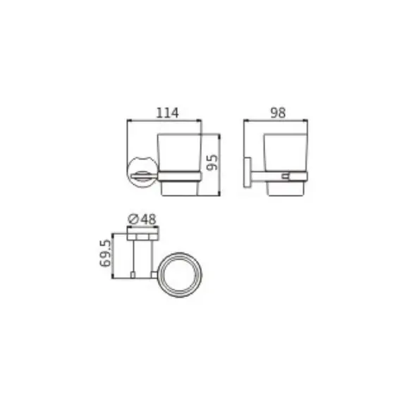 Стакан стекло Ceramalux LOFT 53902