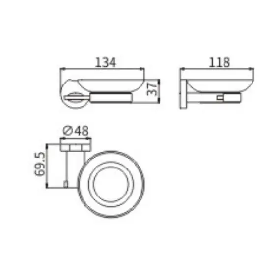 Мыльница стекло Ceramalux LOFT 53904