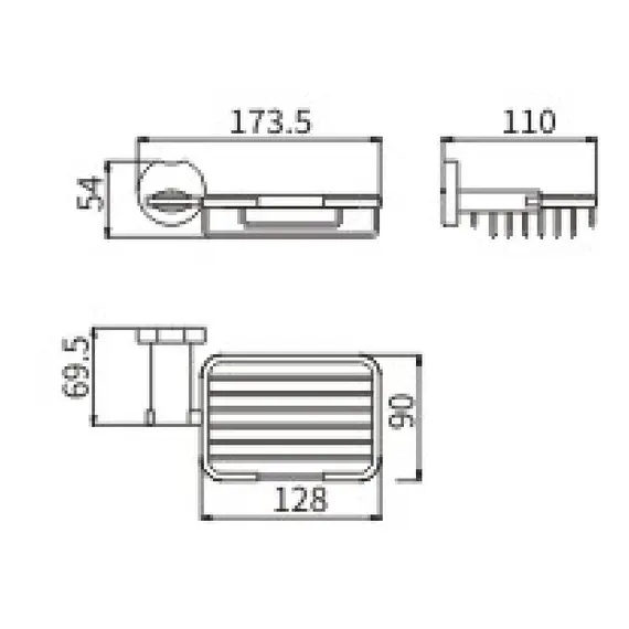 Мыльница решетка Ceramalux LOFT 53905