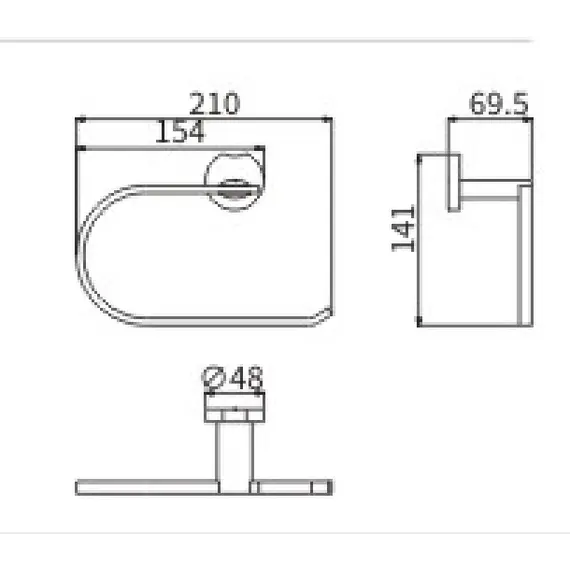 Бумагодержатель Ceramalux LOFT 53906