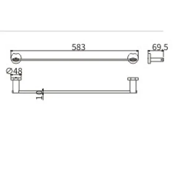 Полотенцедержатель Ceramalux LOFT 53908