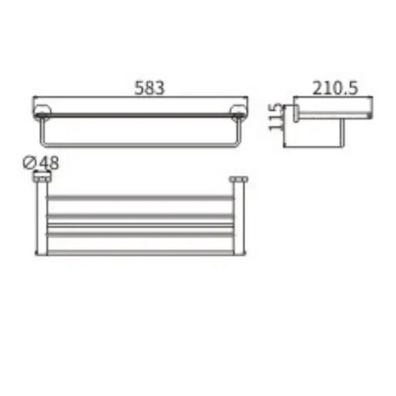 Полотенцедержатель Ceramalux LOFT 53910