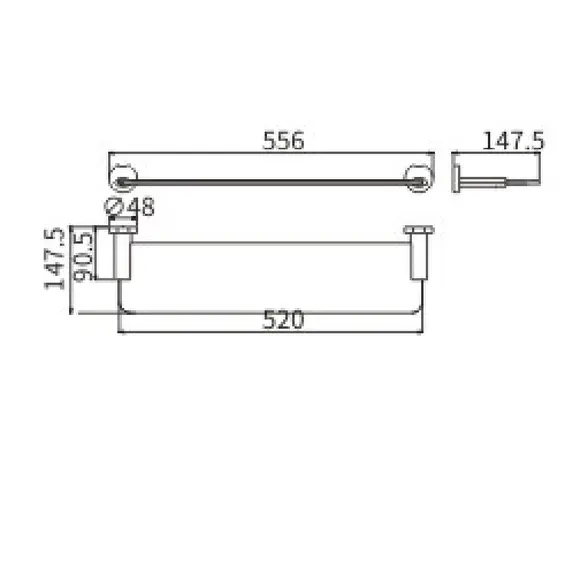Полка стекло Ceramalux LOFT 53911