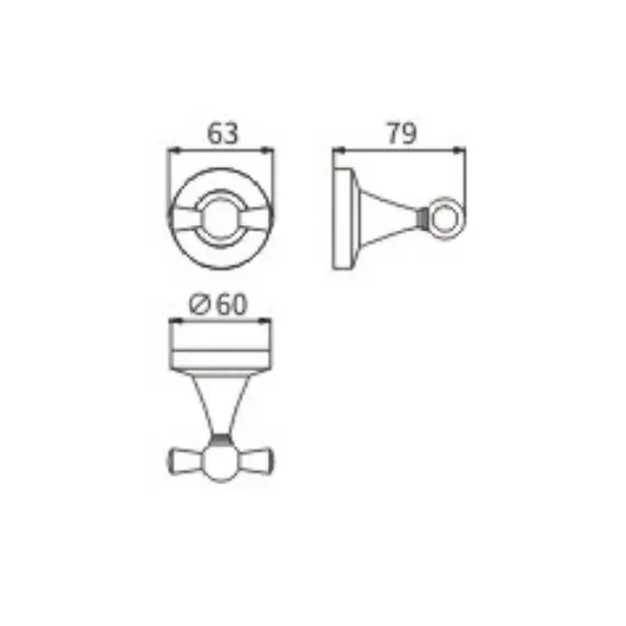 Крючок двойной Ceramalux LUXURY  57501