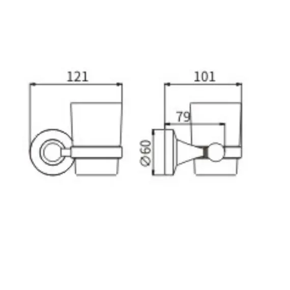 Стакан стекло Ceramalux LUXURY 57502