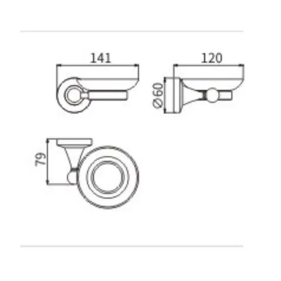Мыльница стекло Ceramalux LUXURY 57504