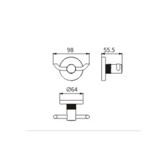 Крючок двойной Ceramalux ANTICA 61201-1
