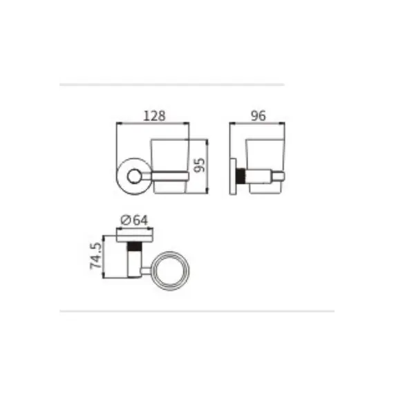 Стакан стекло Ceramalux ANTICA 61202-1