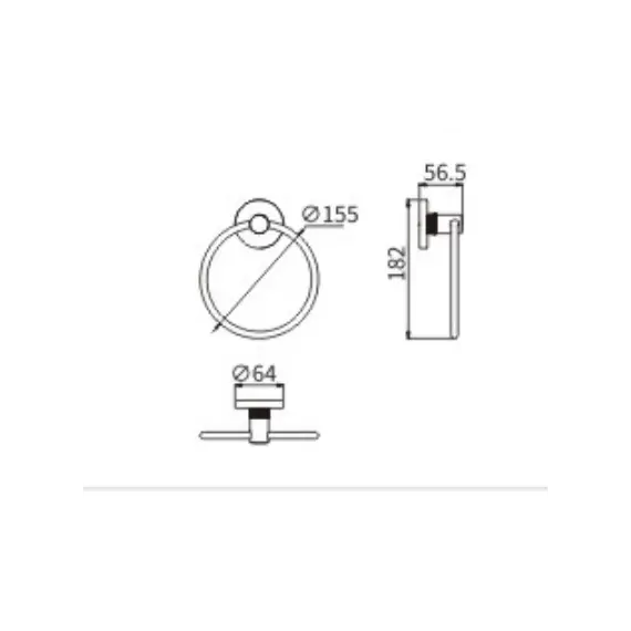 Держатель полотенец кольцо Ceramalux ANTICA 61206-1
