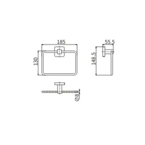 Полотенцедержатель Ceramalux QUADRO 61906