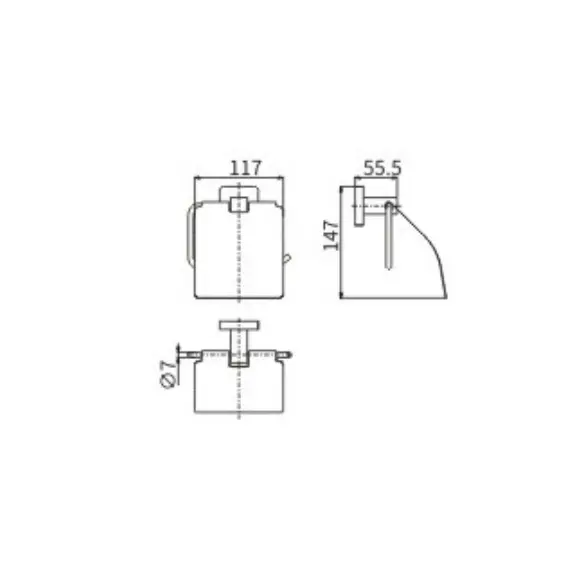 Бумагодержатель Ceramalux QUADRO 61907