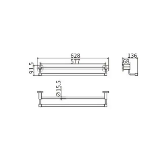 Полка стекло Ceramalux QUADRO 61911