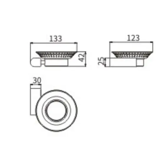 Мыльница стекло Ceramalux FLORENZIA 63104