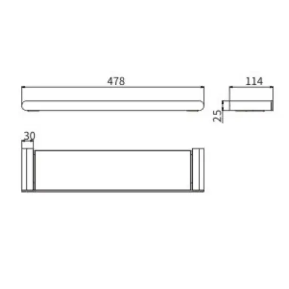 Полка стекло Ceramalux FLORENZIA 63111