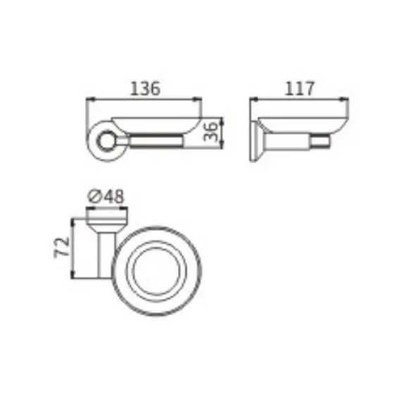 Мыльница стекло Ceramalux FLEUR 78304