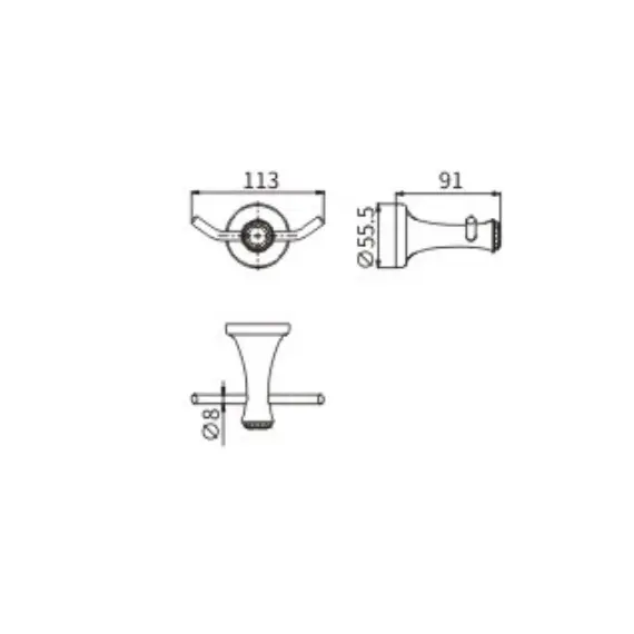 Крючок двойной Ceramalux VALENCIA 88501G