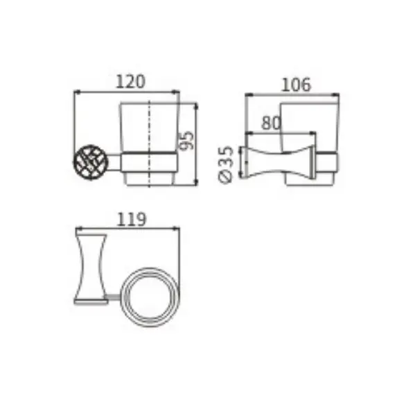 Стакан керамика Ceramalux VIRGINIA 94302A