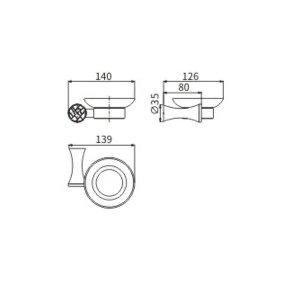 Мыльницы керамика Ceramalux VIRGINIA 94304A