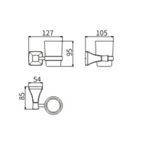Стакан стекло Ceramalux DOMINO 95402