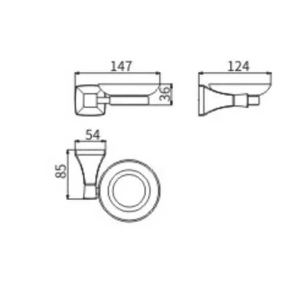 Мыльница стекло Ceramalux DOMINO 95404
