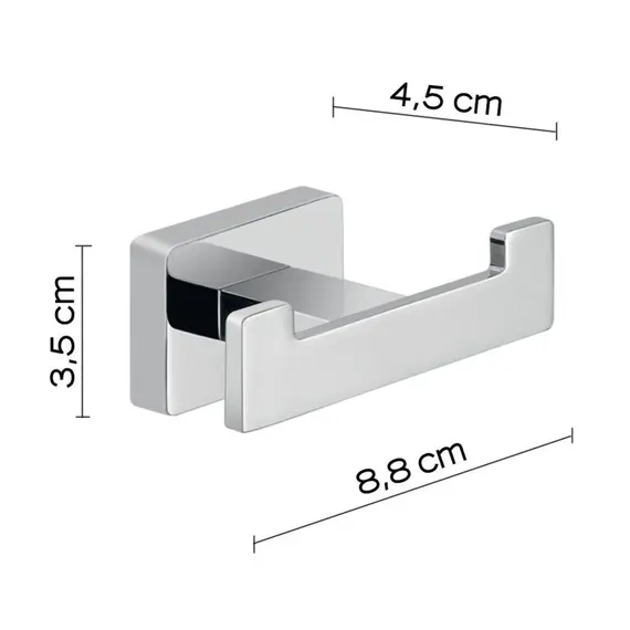 Gedy G-Atena  крючок двойной , хром