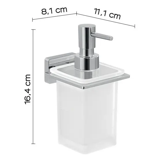 Gedy G-Atena  настенный стеклянный дозатор   хром