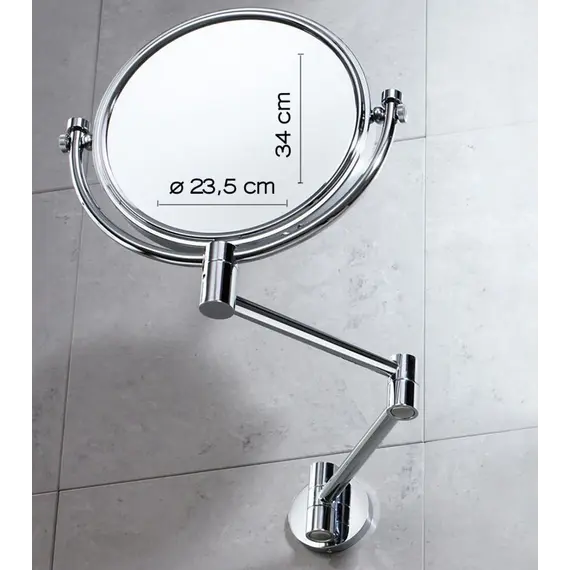 Gedy G-Michel настенное косметическое зеркало с 2-х кратным увеличением , хром