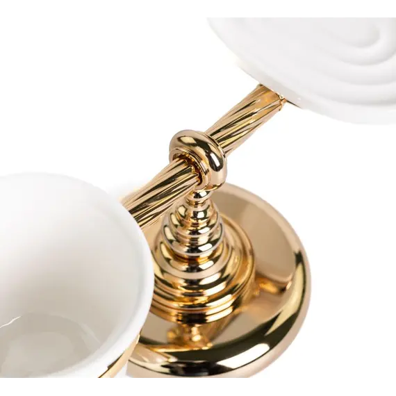 Stil Haus Giunone  настольные керамические мыльница + стакан   золото