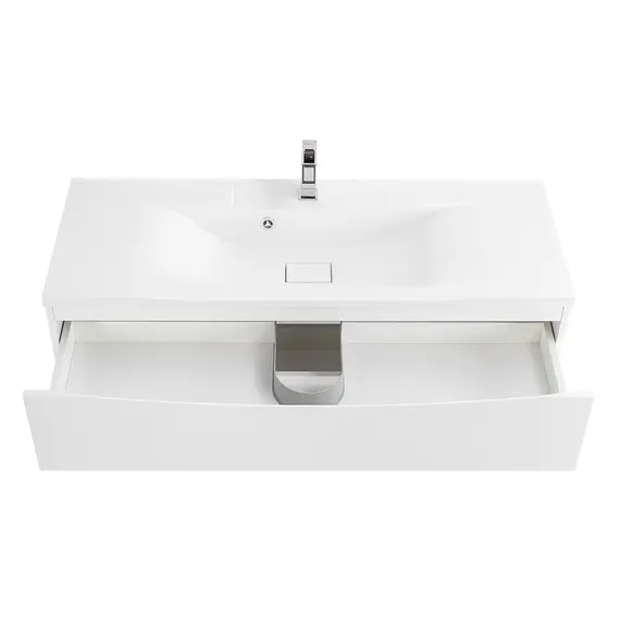 Тумба подвесная BelBagno MARINO Bianco Opaco, раковина белая/черная