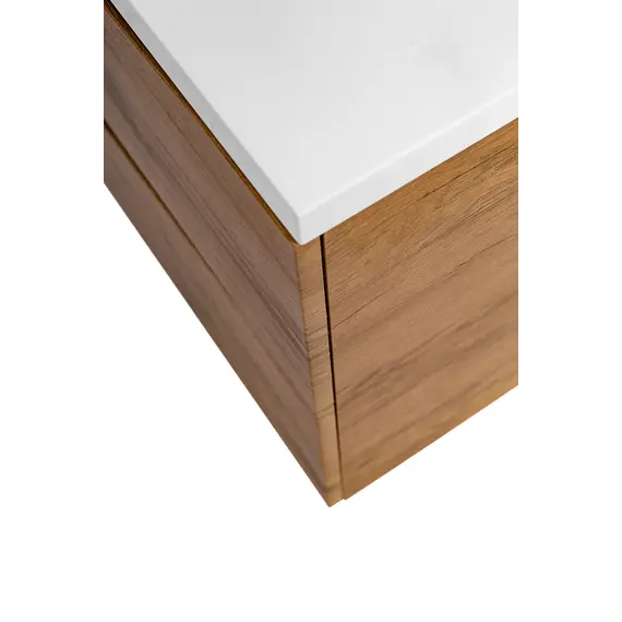 Тумба подвесная BelBagno MARINO Rovere Nature, раковина белая/черная