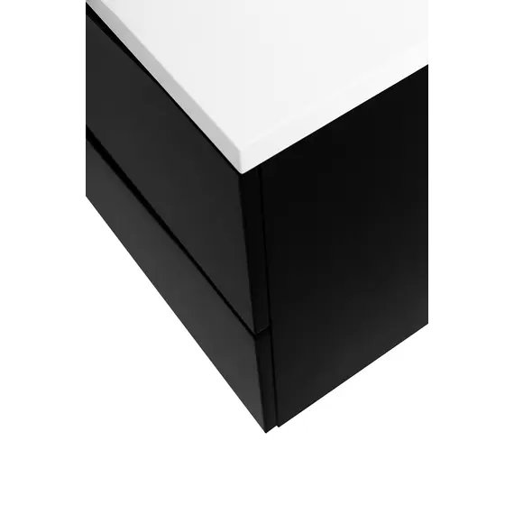 Тумба подвесная BelBagno MARINO Nero Lucido, раковина белая/черная