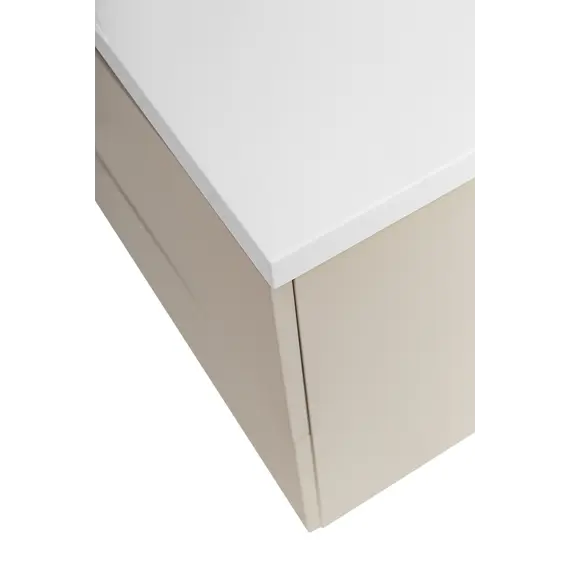 Тумба подвесная BelBagno MARINO Crema Opaco, раковина белая/черная