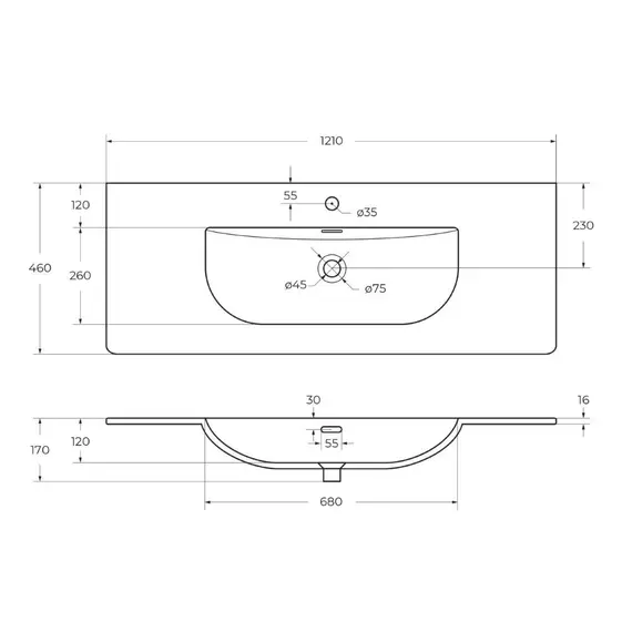 Тумба с раковиной подвесная BelBagno MARINO-CER-N Bianco Opaco