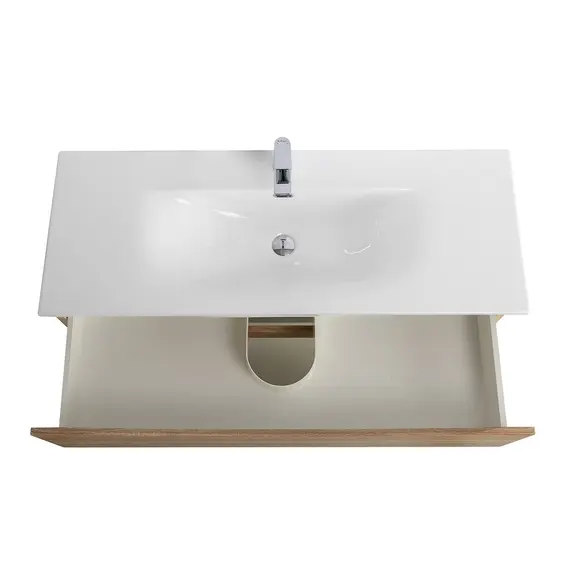 Тумба с раковиной подвесная BelBagno MARINO-CER-N  Rovere Bianco