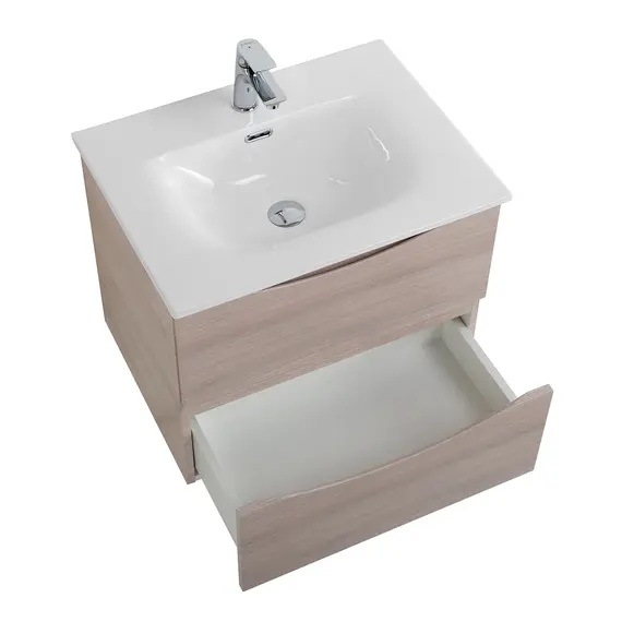 Тумба с раковиной подвесная BelBagno MARINO-CER-N Rovere Grigio