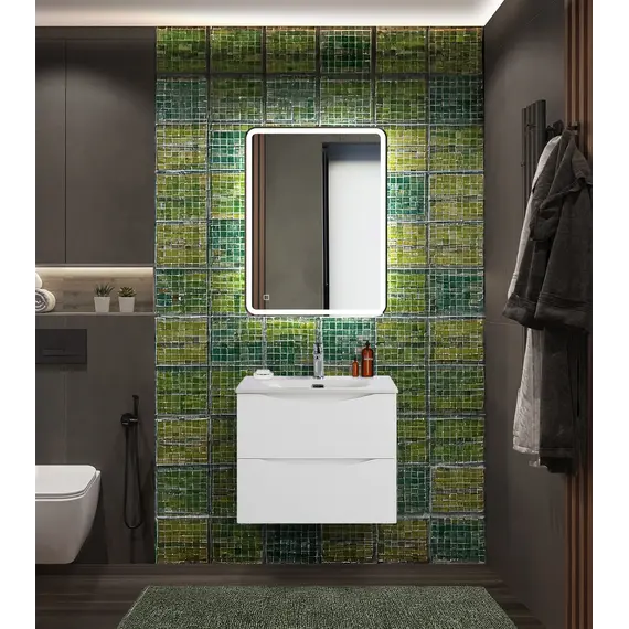 Тумба с раковиной подвесная BelBagno MARINO-CER-N Bianco Opaco