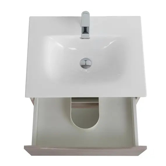 Тумба с раковиной подвесная BelBagno MARINO-CER-N Rovere Grigio