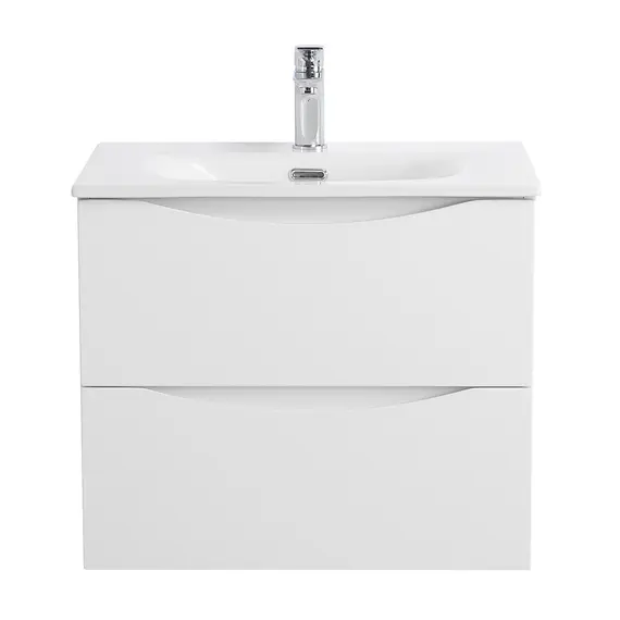 Тумба с раковиной подвесная BelBagno MARINO-CER-N Bianco Lucido