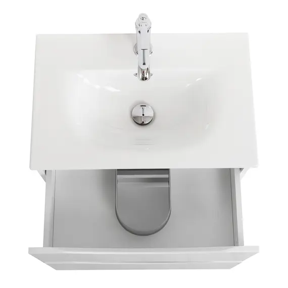 Тумба подвесная BelBagno MARINO Bianco Opaco, раковина белая/черная